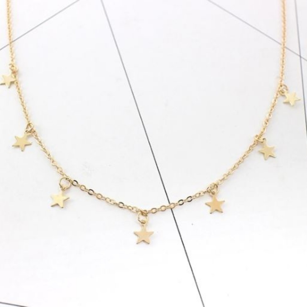 4 for $20 Starry Choker Necklace (Gold) - Picture 3 of 7